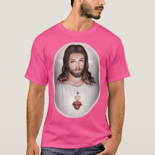 Camiseta O Sagrado Coração de Jesus Sagrado Cristo Cardíaco