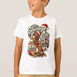 Camiseta O Salsicha Roubou os Biscoitos do Papai Noel Dachs