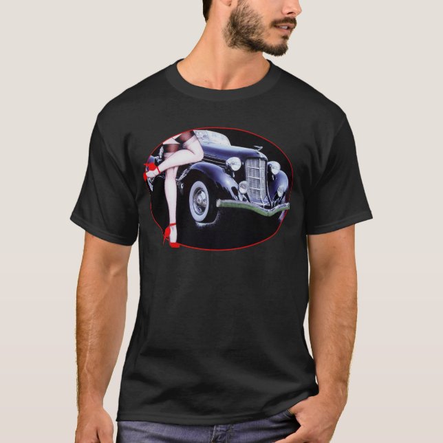 Camiseta O salto alto vermelho do carro de Speedster calça (Frente)