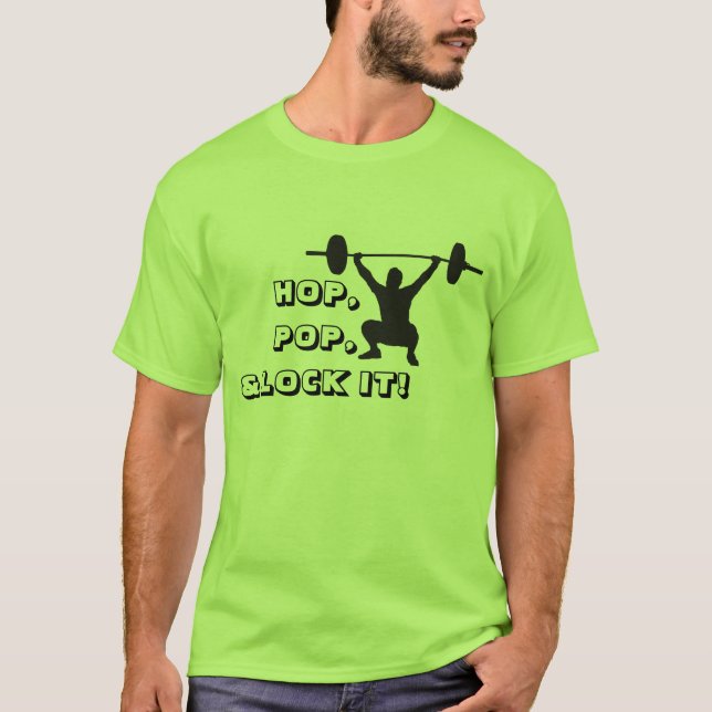 Camiseta O salto, pop, & trava-o! (Frente)