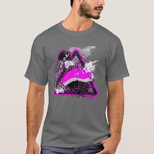Camiseta O salto, sinal de salto do kitesurfer (Frente)