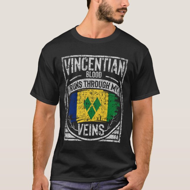 Camiseta O Sangue De Vincentian Atravessa Minhas Veias (Frente)