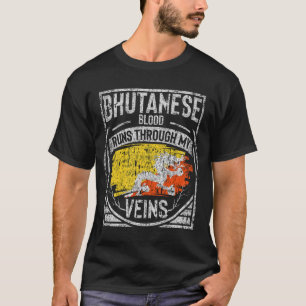 Camiseta O Sangue Do Butão Atravessa Minhas Veias