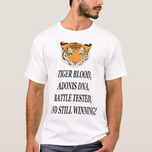 Camiseta O sangue do tigre, ADN de Adonis, batalha testou,