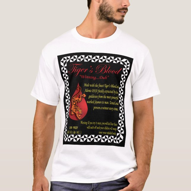 Camiseta O sangue do tigre para ganhar (Frente)