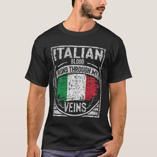 Camiseta O Sangue Italiano Atravessa Minhas Veias (Frente)