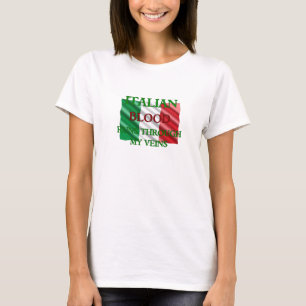 Camiseta O Sangue Italiano Passa Pela Minha Camisa-T De Vei