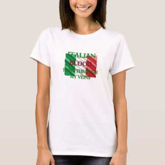 Camiseta O Sangue Italiano Passa Pela Minha Camisa-T De Vei