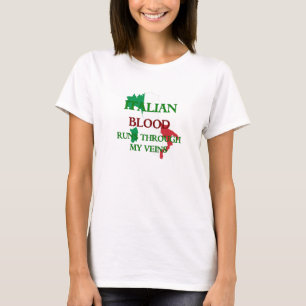 Camiseta O Sangue Italiano Passa Pela Minha Camisa-T De Vei