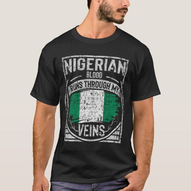 Camiseta O Sangue Nigeriano Atravessa Minhas Veias (Frente)