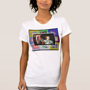 Camiseta O santo Joana do pop art do arco