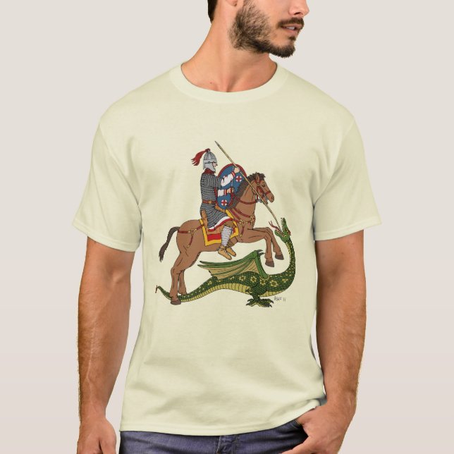 Camiseta O Santo Romano George e o Dragão (Frente)