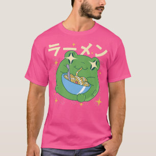 Camiseta O Sapo Verde Ramen Kawai Noodle Oferece Sapos ao J