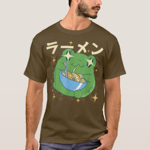 Camiseta O Sapo Verde Ramen Kawai Noodle Oferece Sapos ao J