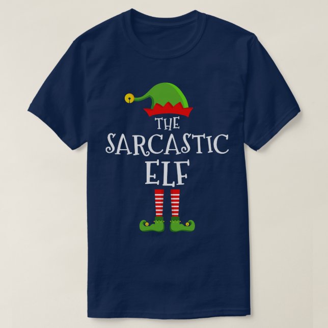 Camiseta O sarcástico e engraçado natal que combina com o p (Frente do Design)