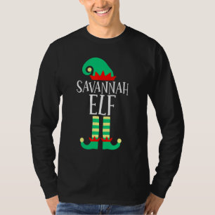 Camiseta O Savannah Elf Família de Pijamas de Natal Combina