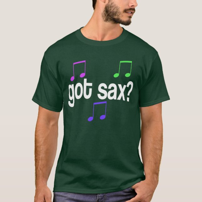 Camiseta O saxofone colorido caçoa o t-shirt (Frente)