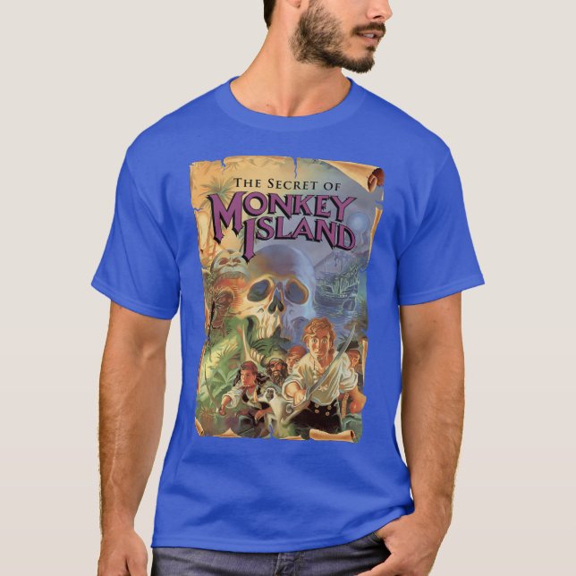 Camiseta O Segredo da Ilha dos Macacos retro (Frente)