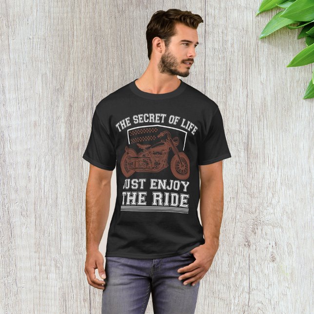 Camiseta O Segredo Da Vida Apenas Aproveita A Corrida (Criador carregado)