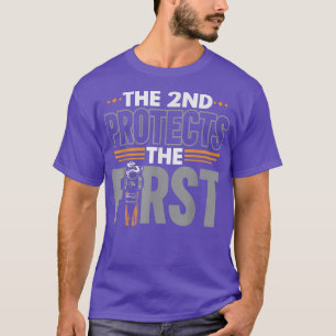 Camiseta O segundo Protege A Primeira Segunda Emenda Gun Ri