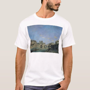 Camiseta O Seine e Notre Dame em Paris, 1864