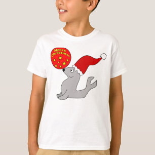Camiseta O selo do Feliz Natal caçoa o t-shirt