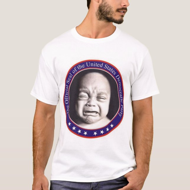 Camiseta O selo do partido Democrática (Frente)
