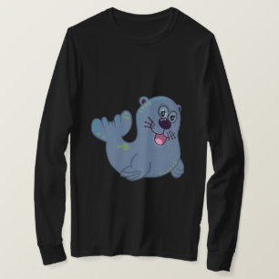 Camiseta O Selo Do Tecido No Caractere Do Logotipo Zazzle M