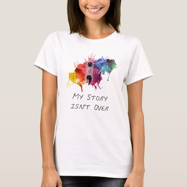 Camiseta O semicolon minha história não se acaba (Frente)