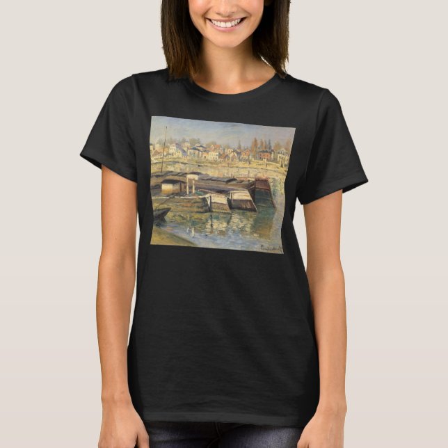Camiseta O Sena em Asnieres, por Claude Monet (Frente)