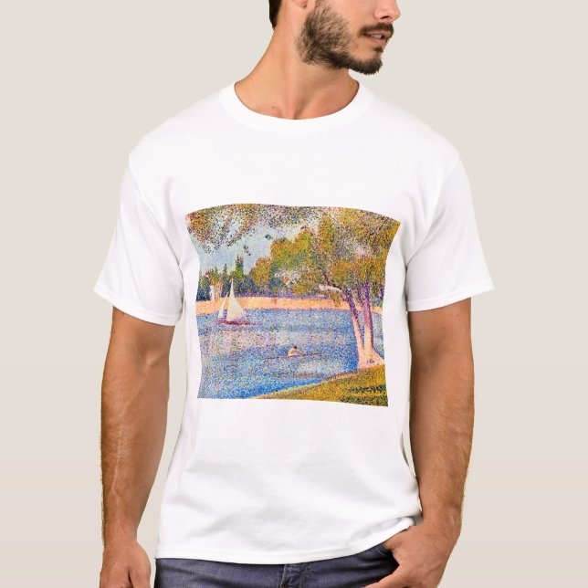Camiseta O Sena em La Grande Jatte, Seurat (Frente)