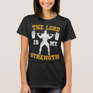 Camiseta O Senhor é a minha Força Cristã Gym Jesus Workou