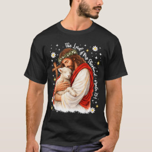 Camiseta O Senhor É Meu Pastor Jesus Dia de Páscoa Cristão