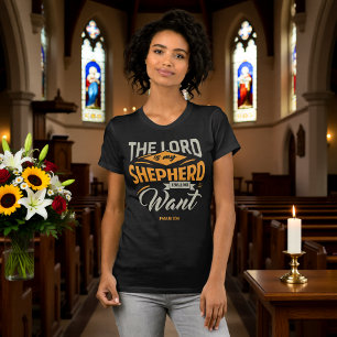 Camiseta O Senhor É Meu Pastor Não Me Falta Moderno