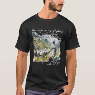 Camiseta O Senhor É O Meu Pastor Jesus Cristão Ovelhas