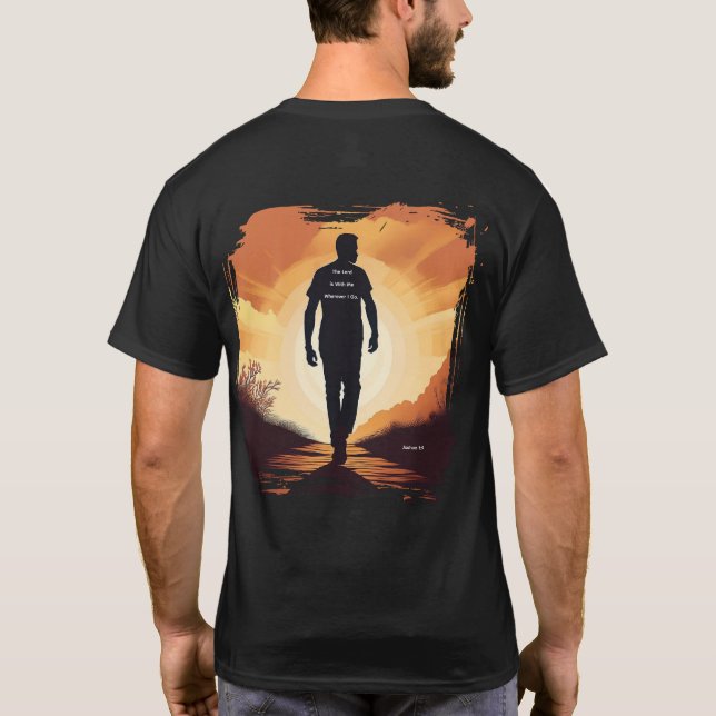 Camiseta O Senhor está comigo onde quer que eu vá (Verso)