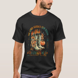 Camiseta O Senhor Guia Nossos Passos no Caos da Vida