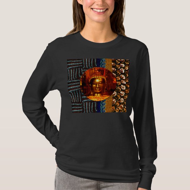Camiseta O Sequin sonha a luva longa de Buddha (Frente)
