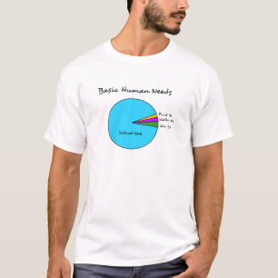 Camiseta O ser humano básico engraçado precisa (o Interne