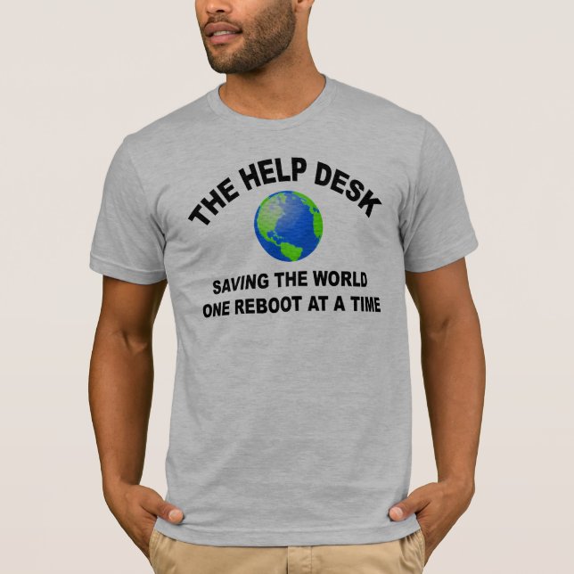Camiseta O serviço de atenção - salvar o mundo (Frente)