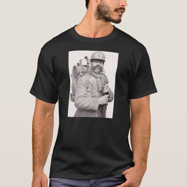 Camiseta O serviço de Poilu na grande guerra (Frente)