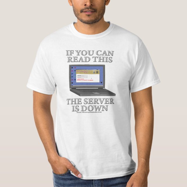 Camiseta O servidor está para baixo (Frente)