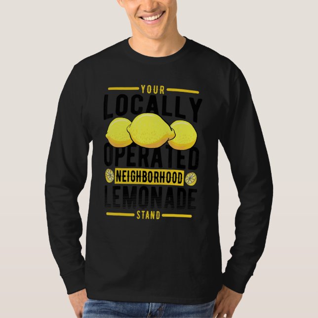 Camiseta O seu lugar de limonada na vizinhança local (Frente)