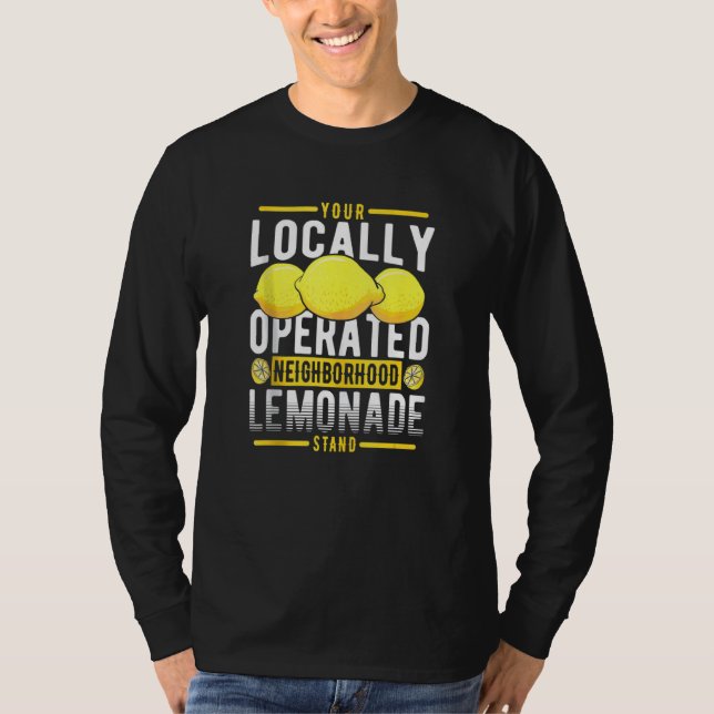 Camiseta O seu lugar de limonada na vizinhança local (Frente)