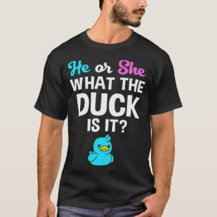 Camiseta O Sexo Revela Ele Ou Ela O Que O Pato É ouro