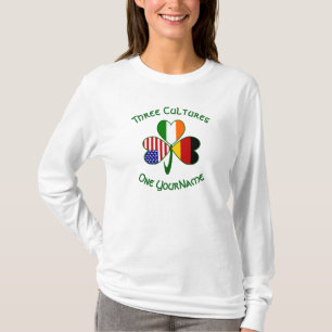 Camiseta O Shamrock alemão Irish American Flagiliza Persona