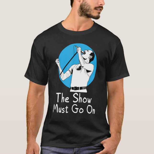 Camiseta O show deve seguir em nostalgia (Frente)