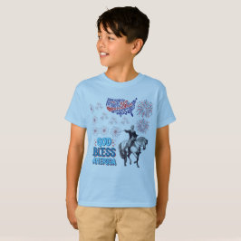 Camiseta O Show Luzes da Liberdade é azul claro