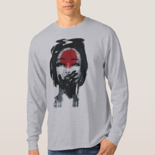 Camiseta O Silêncio da Geisha: Arte em Tinta Vermelha e Pre