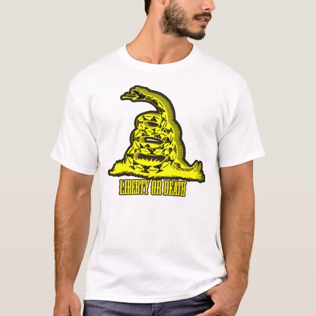 Camiseta O silêncio dourado de Gadsden é mortal (Frente)